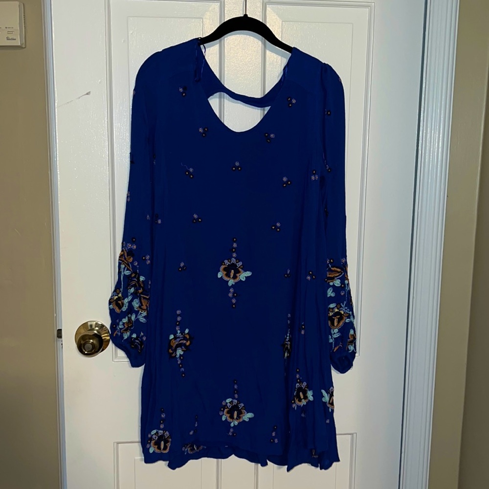 Free people Emma boho embroidered dress xs